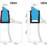 Junta para cabina de ducha UK09 para vidrio de 6-8 mm de espesor nr.3