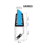 La junta magnética de ducha UKM03 para vidrio de 3,5-5 mm de espesor nr.3